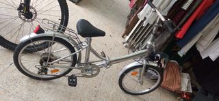 Bicicleta Plegable Plata