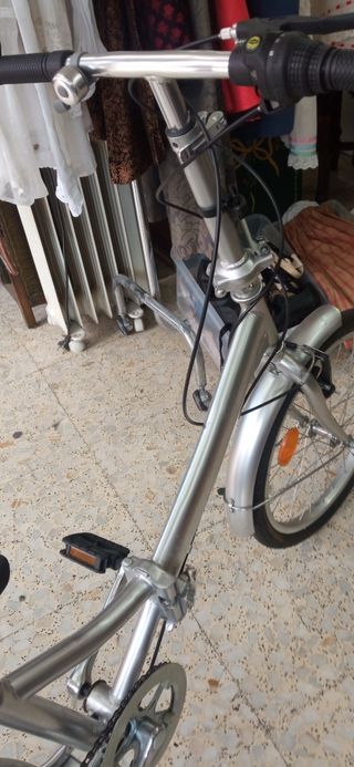 Bicicleta Plegable Plata