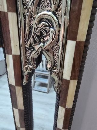 Espejos  Árabe Grande Madera y Plata