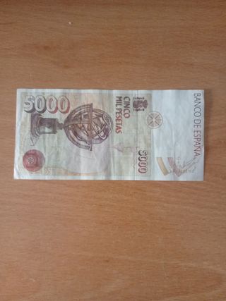 Billete 5000 Pesetas España 1992