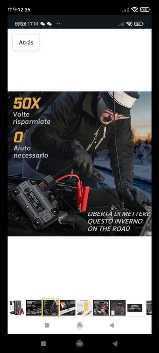 BRPOM 4000A Arrancador de Coches, Jump Starter Por