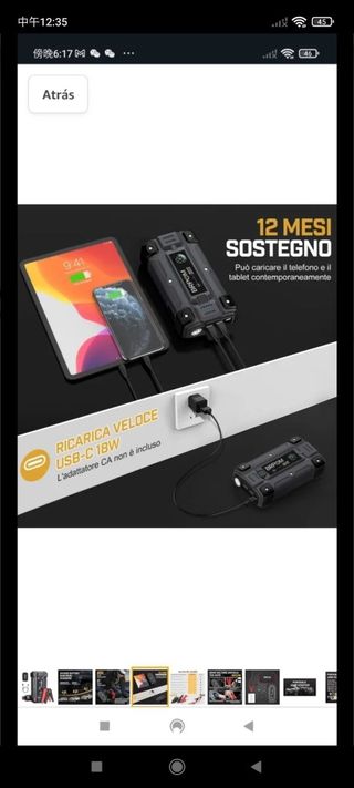 BRPOM 4000A Arrancador de Coches, Jump Starter Por