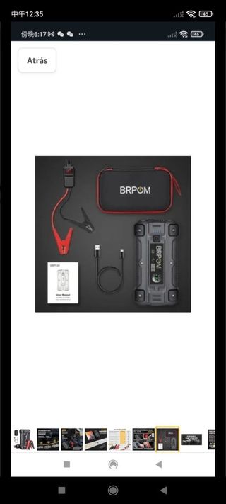 BRPOM 4000A Arrancador de Coches, Jump Starter Por