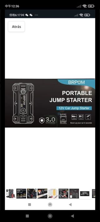 BRPOM 4000A Arrancador de Coches, Jump Starter Por
