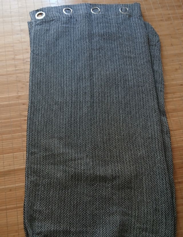 4 Cortinas grises con ojales 14ocm x 280cm