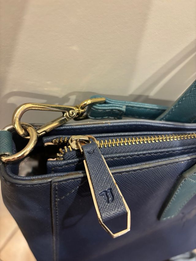 Borsa Trussardi blu con logo