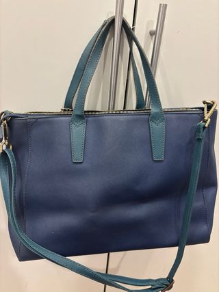 Borsa Trussardi blu con logo