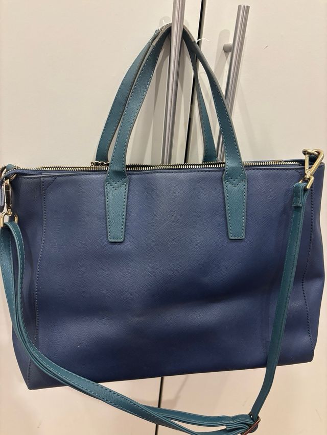Borsa Trussardi blu con logo