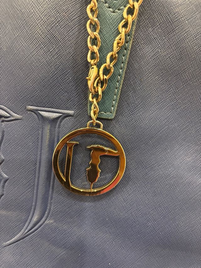 Borsa Trussardi blu con logo