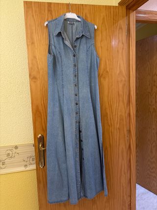 Vestido vaquero largo mujer