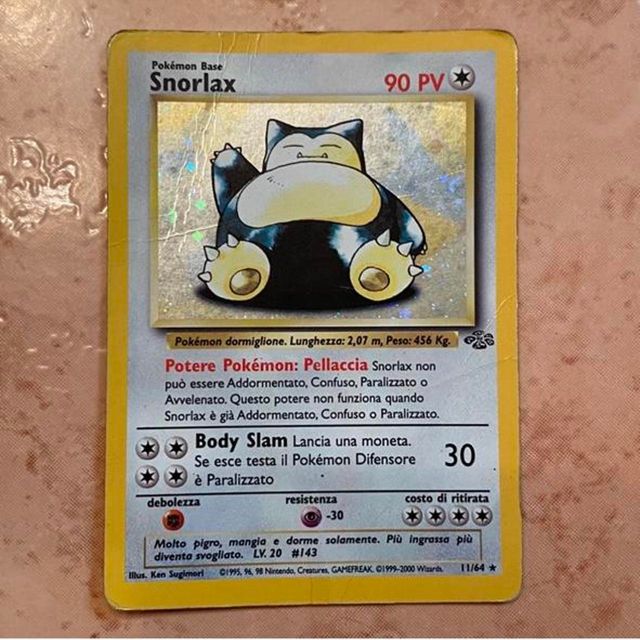 Carta Pokemon Snorlax Base 90 PV