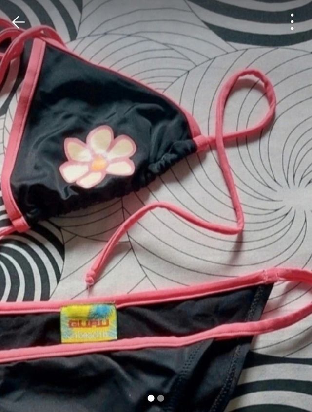 Costume da bagno GURU donna nero/rosa