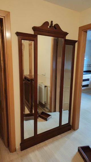 Espejo Grande Madera Maciza Clásico