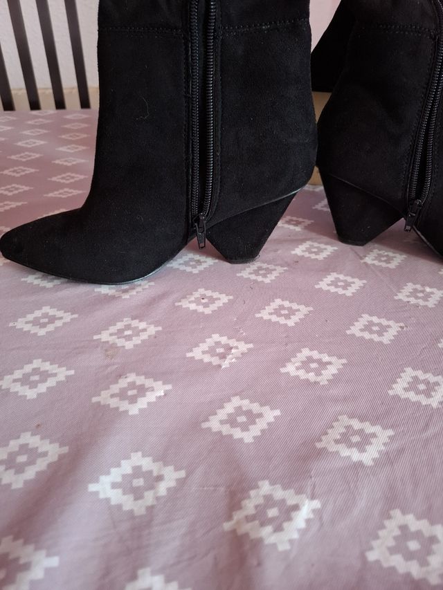 Botas de ante negras mujer