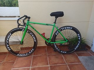 Bicicleta Fixie Hellio Verde Piñón Fijo