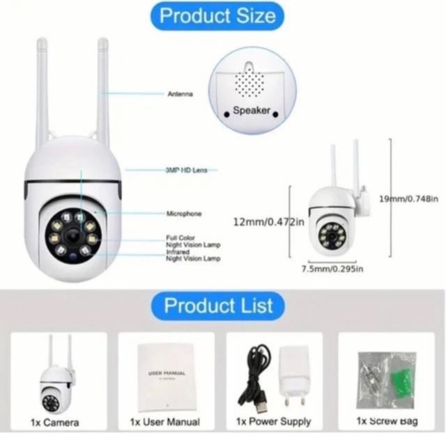 Cámara Vigilancia Inteligente WiFi 360