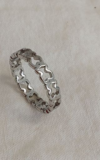 Anillo de ositos plateado