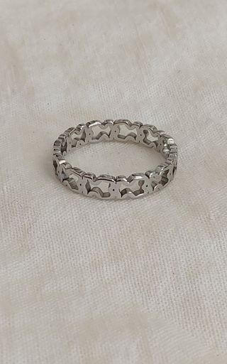 Anillo de ositos plateado