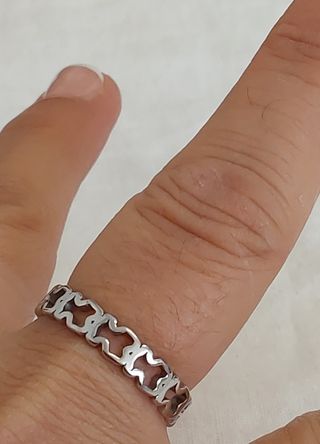 Anillo de ositos plateado