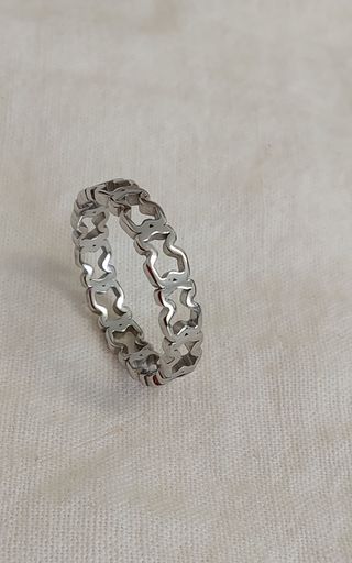 Anillo de ositos plateado