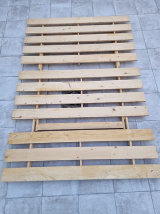 Tumbona doble de madera para jardín