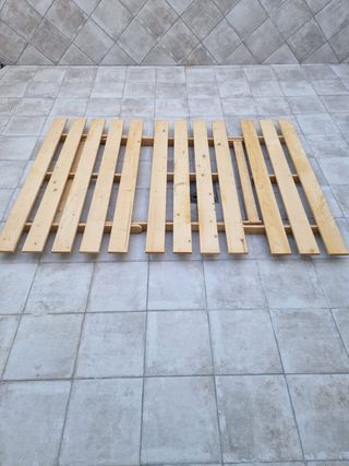 Tumbona doble de madera para jardín