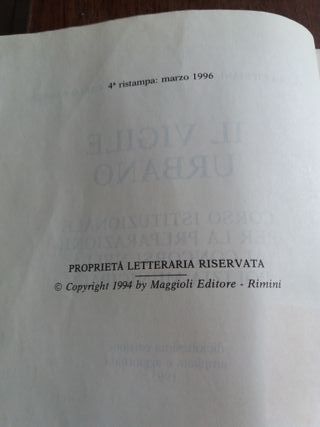 libro il vigile urbano 1996 corso istituzionale €5