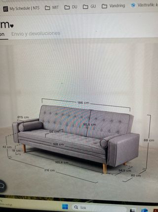 Sofá Cama Sklum 3 Plazas Verde