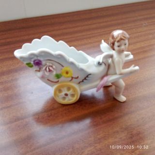 Carriola Ceramica Angelo Decorazione