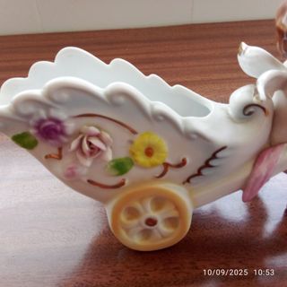 Carriola Ceramica Angelo Decorazione