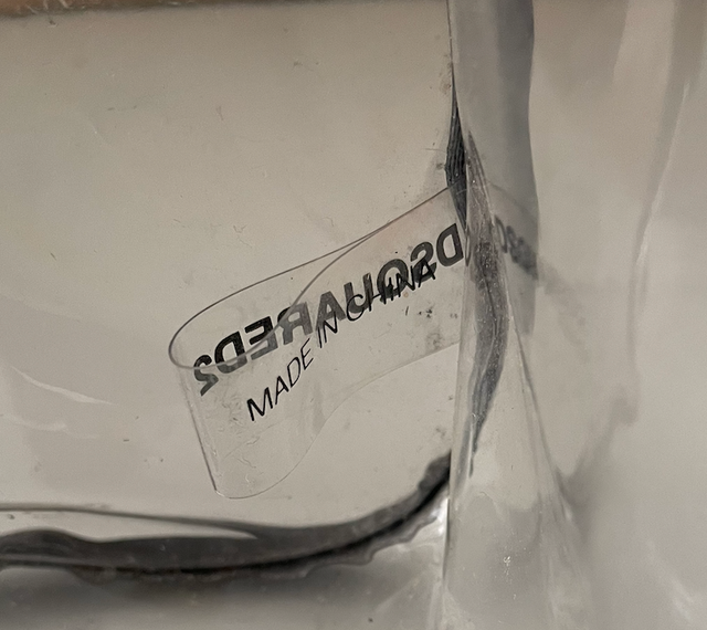 Bolsa de maquillaje transparente DSQUARED2