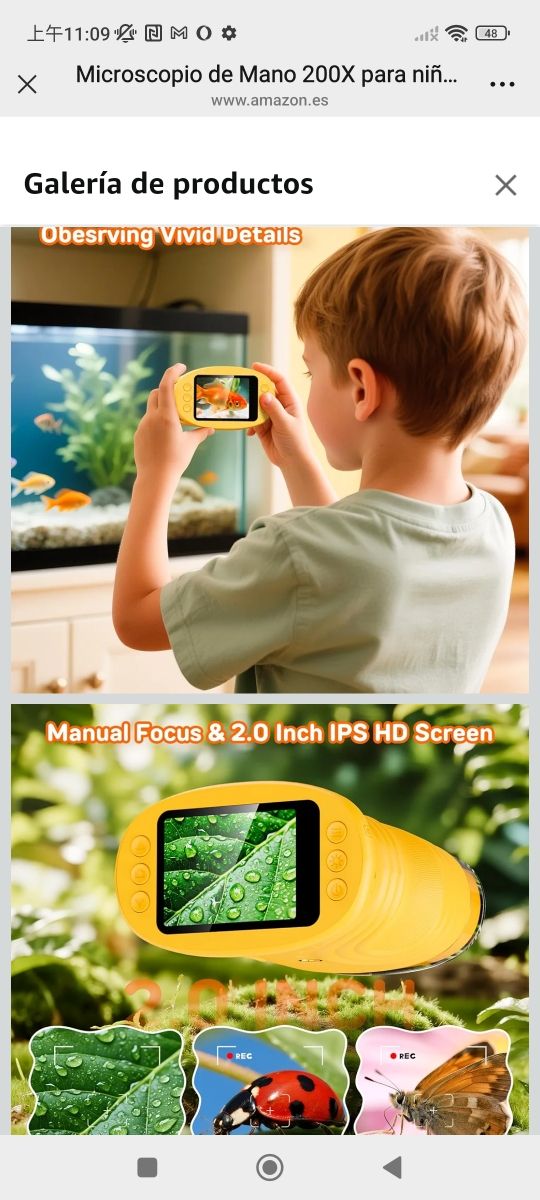 Microscopio Infantil 200X con Pantalla