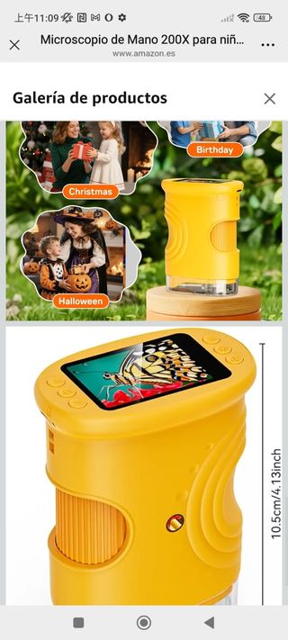 Microscopio Infantil 200X con Pantalla