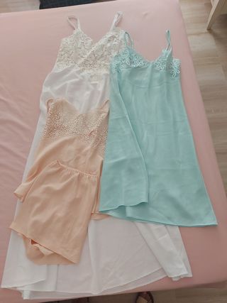 Lencería camisones mujer.:
-1 largo, - 1 rodilla -