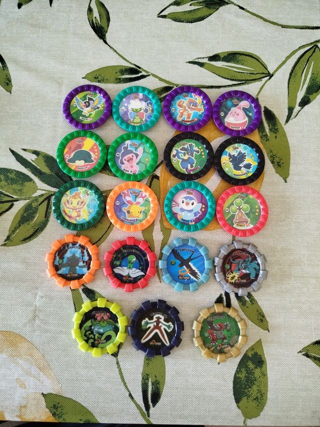 Tazos Pokémon Roks y Boinx