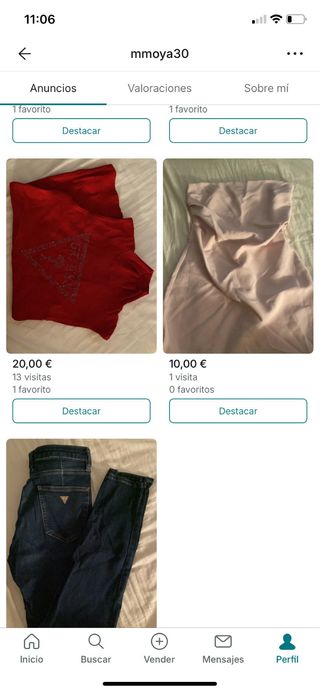 Lote ropa guess 