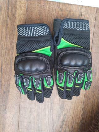 Guantes de moto negros y verdes para niño/a