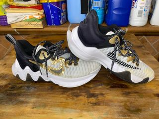 Zapatillas Nike Hombre Mujer Doradas Blancas