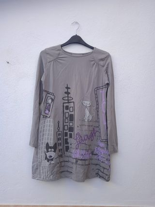 Vestido Mayoral Gris. T: 12 Años