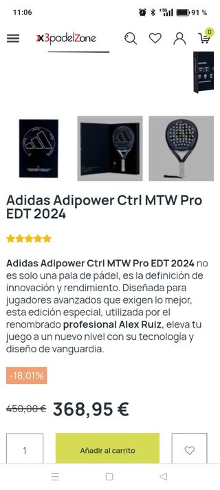 !!OFERTA!! Adidas Adipower CTRL MTW PRO-EDT A.RUIZ