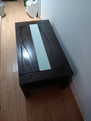 Mesa de centro moderna madera y cristal