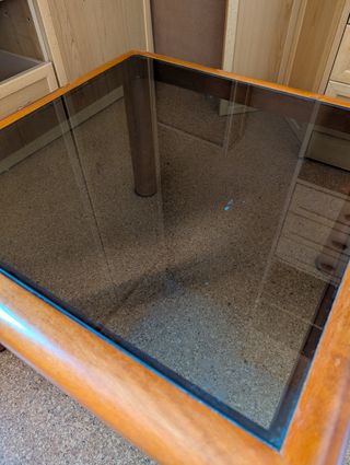 Mesa de centro madera y cristal