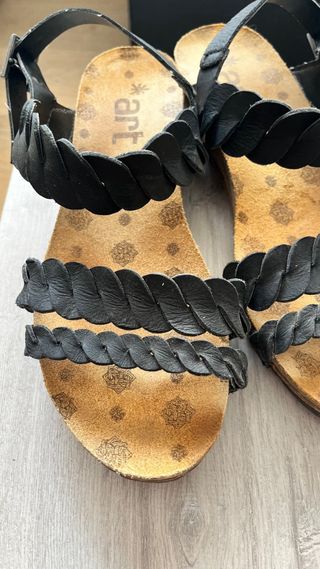 Sandalias Art Mujer Talla 39 Negras