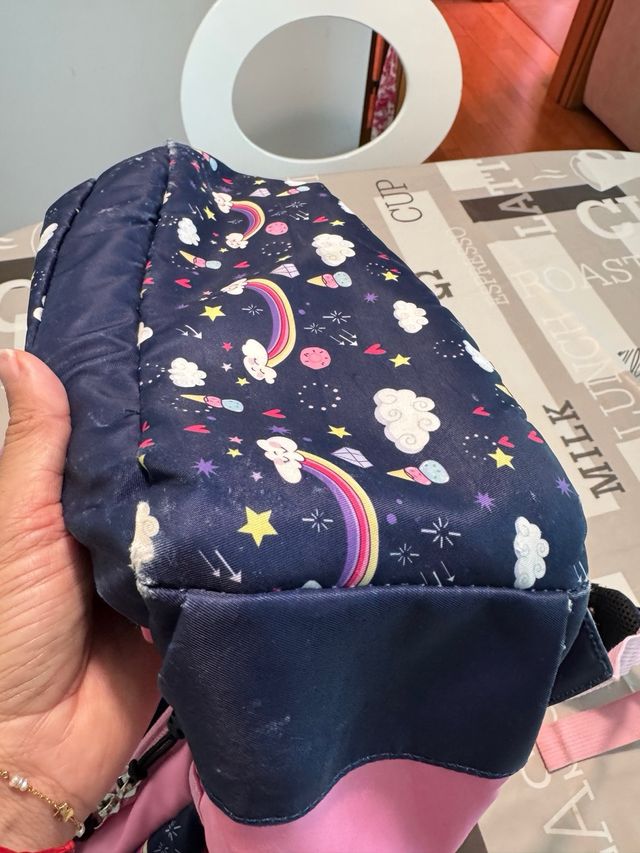 Mochila Unicornio Infantil Azul y Rosa