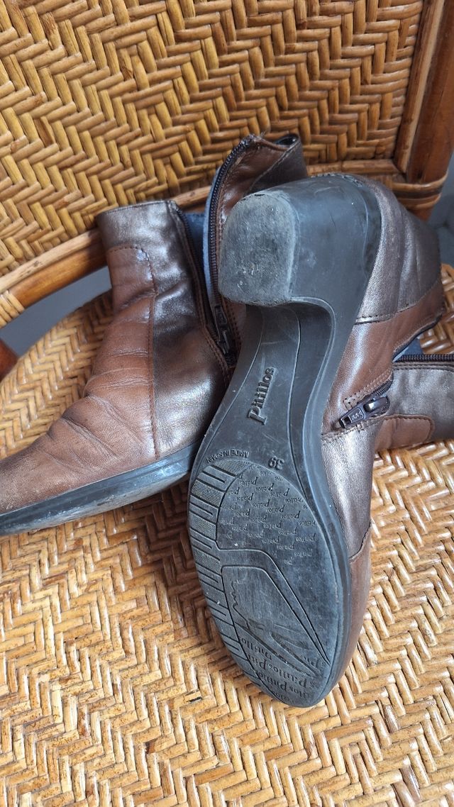 Botines pitillo marrones