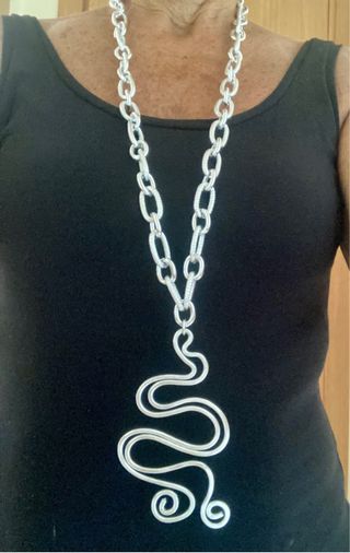 Collana lunga argento