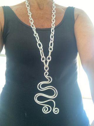 Collana lunga argento