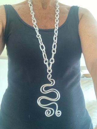 Collana lunga argento