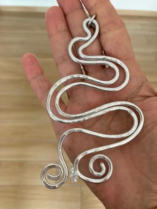 Collana lunga argento