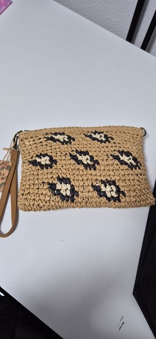 Bolso de mano rafia Sara